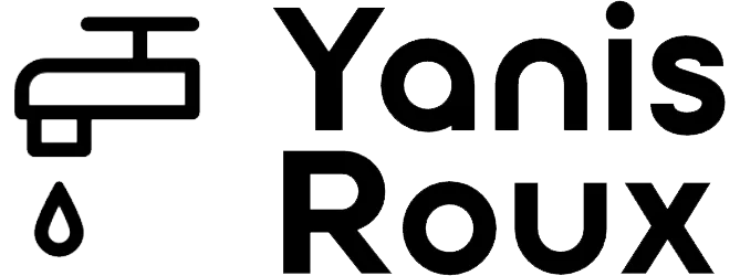Logo Yanis Roux, plombier à Sartrouville : robinet noir et nom de l'artisan